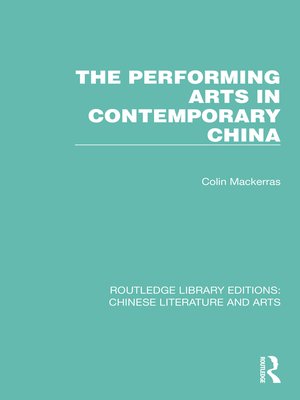 cover image of The Performing Arts in Contemporary China